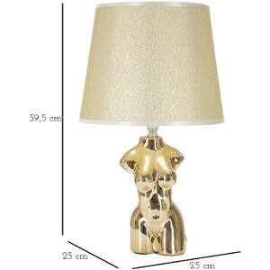 Mauro Ferretti lámpara de mesa Glam Frau E27 Ø 25x39,5 cm oro