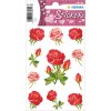 Etiquetas decorativas rosas 3 hojas