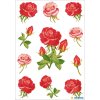Etiquetas decorativas rosas 3 hojas