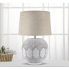 Mauro Ferretti lámpara de mesa Atene E27 Ø 38x59 cm blanco lavado marrón