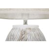 Mauro Ferretti lámpara de mesa Atene oval E27 Ø 38x67 cm blanco lavado marrón