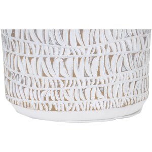Mauro Ferretti lámpara de mesa Nairobi E27 Ø 35x60,5 cm blanco lavado marrón