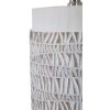 Mauro Ferretti lámpara de mesa Nairobi E27 Ø 35x60,5 cm blanco lavado marrón
