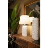 Mauro Ferretti lámpara de mesa Nairobi E27 Ø 35x60,5 cm blanco lavado marrón
