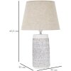 Mauro Ferretti lámpara de mesa Nairobi E27 Ø 35x60,5 cm blanco lavado marrón