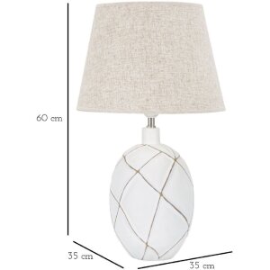 Mauro Ferretti lámpara de mesa líneas E27 Ø 35x60 cm blanco lavado