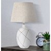 Mauro Ferretti lámpara de mesa líneas E27 Ø 35x60 cm blanco lavado