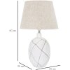 Mauro Ferretti lámpara de mesa líneas E27 Ø 35x60 cm blanco lavado