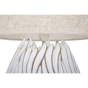 Mauro Ferretti lámpara de mesa Honduras E27 Ø 35x48 cm blanco lavado