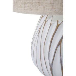 Mauro Ferretti lámpara de mesa Honduras E27 Ø 35x48 cm blanco lavado