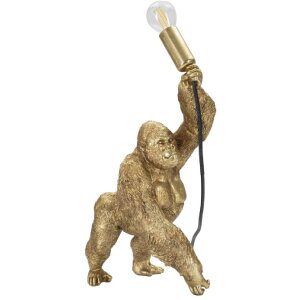 Mauro Ferretti Gorilla lámpara de mesa E14 22.5x16x40 cm oro
