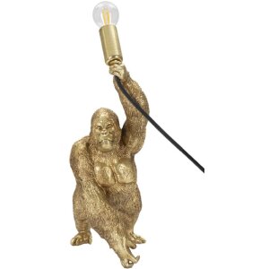 Mauro Ferretti Gorilla lámpara de mesa E14 22.5x16x40 cm oro