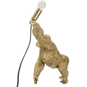 Mauro Ferretti Gorilla lámpara de mesa E14 22.5x16x40 cm oro