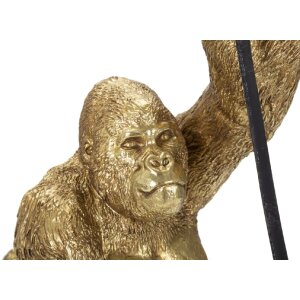 Mauro Ferretti Gorilla lámpara de mesa E14 22.5x16x40 cm oro