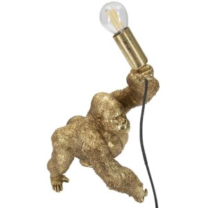 Mauro Ferretti Gorilla lámpara de mesa E14 22.5x16x40 cm oro