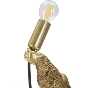 Mauro Ferretti Gorilla lámpara de mesa E14 22.5x16x40 cm oro
