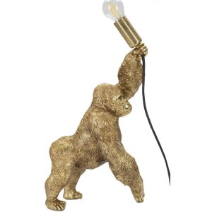 Mauro Ferretti Gorilla lámpara de mesa E14 22.5x16x40 cm oro
