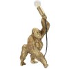 Mauro Ferretti Gorilla lámpara de mesa E14 22.5x16x40 cm oro