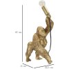 Mauro Ferretti Gorilla lámpara de mesa E14 22.5x16x40 cm oro