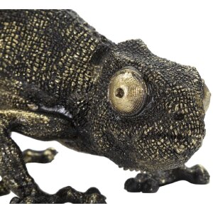 Mauro Ferretti lámpara de mesa lagarto E14 37,5x16,5x22 cm negro oro