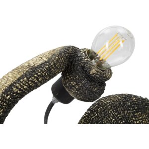 Mauro Ferretti lámpara de mesa lagarto E14 37,5x16,5x22 cm negro oro