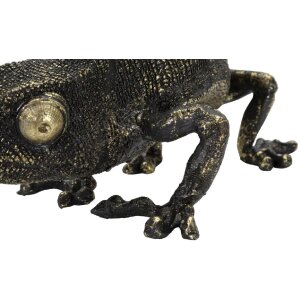 Mauro Ferretti lámpara de mesa lagarto E14 37,5x16,5x22 cm negro oro