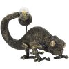Mauro Ferretti lámpara de mesa lagarto E14 37,5x16,5x22 cm negro oro