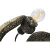 Mauro Ferretti lámpara de mesa lagarto E14 37,5x16,5x22 cm negro oro