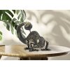 Mauro Ferretti lámpara de mesa lagarto E14 37,5x16,5x22 cm negro oro