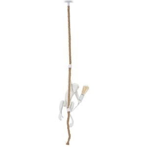 Mauro Ferretti lámpara de techo mono E27 Ø 27x32x60 cm blanco marrón