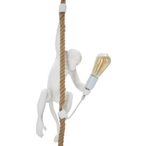 Mauro Ferretti lámpara de techo mono E27 Ø 27x32x60 cm blanco marrón