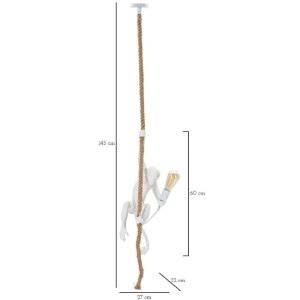 Mauro Ferretti lámpara de techo mono E27 Ø 27x32x60 cm blanco marrón