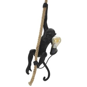 Mauro Ferretti lámpara de techo mono E27 Ø 27x32x60 cm negro marrón