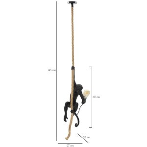 Mauro Ferretti lámpara de techo mono E27 Ø 27x32x60 cm negro marrón