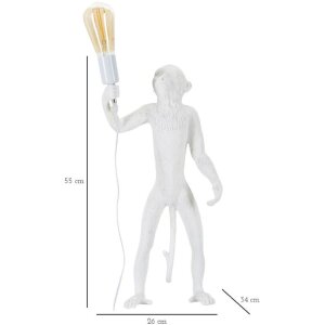 Mauro Ferretti lámpara de mesa mono E27 Ø 26x34x55 cm blanco