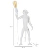Mauro Ferretti lámpara de mesa mono E27 Ø 26x34x55 cm blanco
