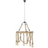 Mauro Ferretti plafón cuerda círculo 6 luces E27 Ø 64x90 cm marrón negro