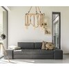 Mauro Ferretti plafón cuerda círculo 6 luces E27 Ø 64x90 cm marrón negro