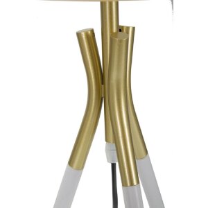 Mauro Ferretti lámpara de mesa Triply E27 Ø 28x57 cm oro blanco
