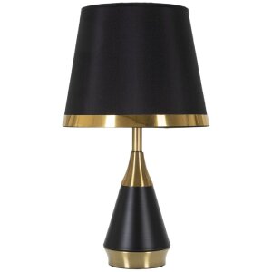 Mauro Ferretti lámpara de mesa Blacky E27 Ø 28x50 cm oro negro