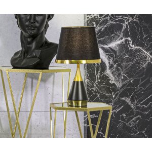 Mauro Ferretti lámpara de mesa Blacky E27 Ø 28x50 cm oro negro