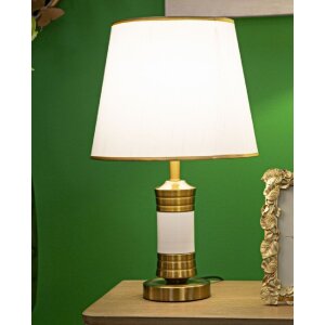 Mauro Ferretti lámpara de mesa Whity E27 Ø 31x52 cm oro blanco