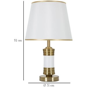 Mauro Ferretti lámpara de mesa Whity E27 Ø 31x52 cm oro blanco