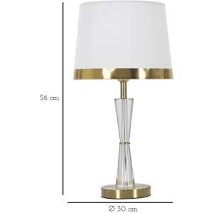 Mauro Ferretti lámpara de mesa Kristal E27 Ø 30x56 cm oro blanco