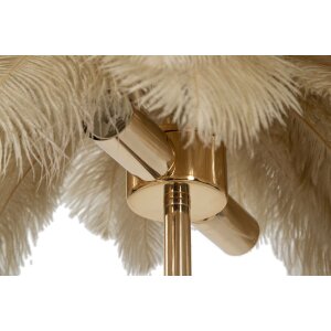 Mauro Ferretti lámpara de mesa palmera 2 luces E14 Ø 55x60 cm oro camel