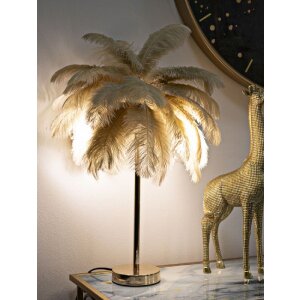Mauro Ferretti lámpara de mesa palmera 2 luces E14 Ø 55x60 cm oro camel