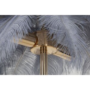 Mauro Ferretti lámpara de mesa palmera 2 luces E14 Ø 55x60 cm gris oro