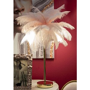 Mauro Ferretti lámpara de mesa palmera 2 luces E14 Ø 40x55 cm oro rosa