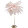 Mauro Ferretti lámpara de mesa palmera 2 luces E14 Ø 40x55 cm oro rosa