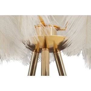 Mauro Ferretti lámpara de mesa soporte pluma E27 Ø 40x60 cm oro blanco